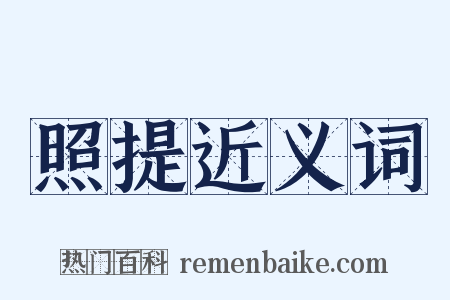 照提近义词是什么意思的图片